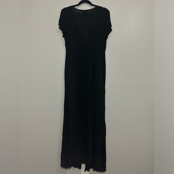 Lulu’s Heart Of Marigold Black Wrap Maxi Dress Size Small - Picture 11 of 15
